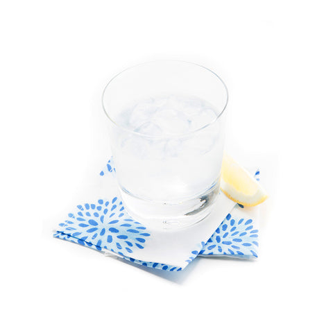 Blue Burst Cocktail Napkin
