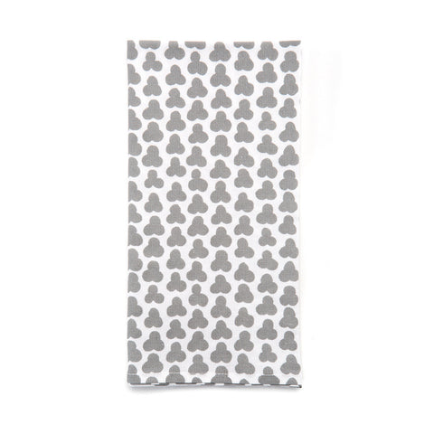 light gray clover dinner napkin