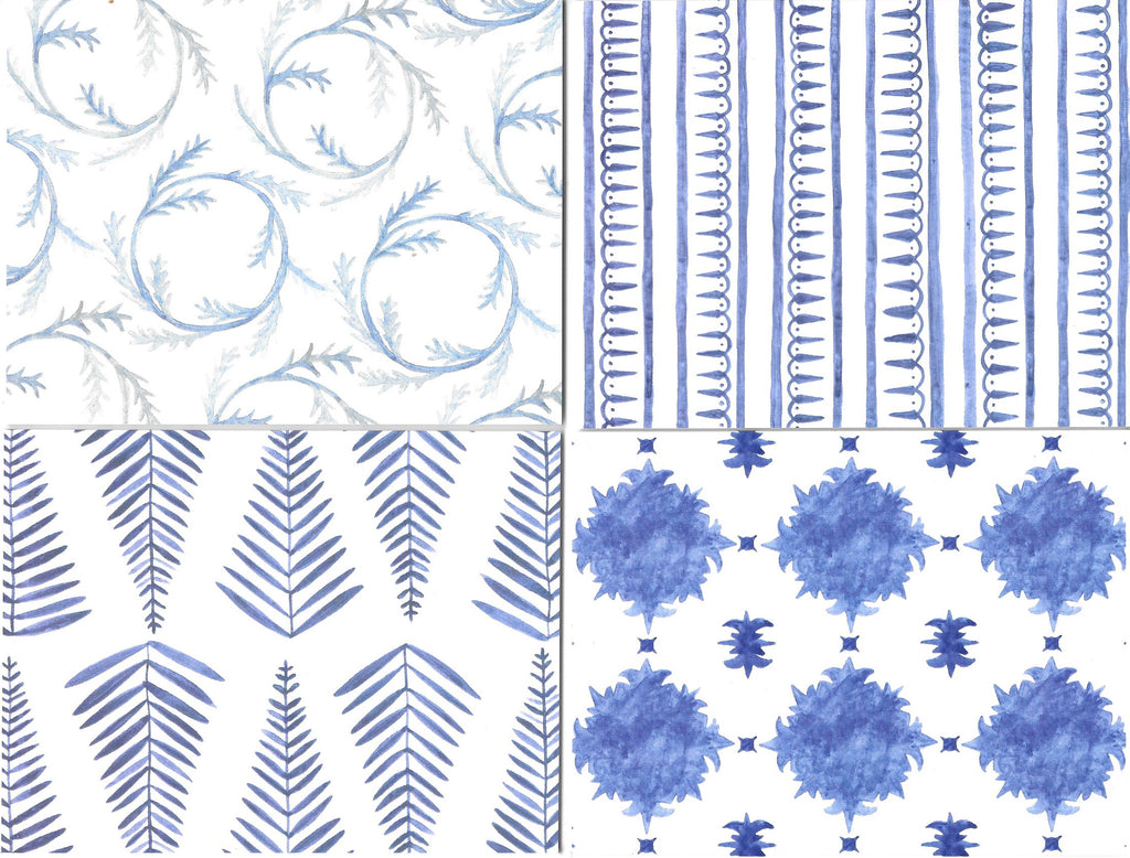 Note Cards - blue (set of 16)