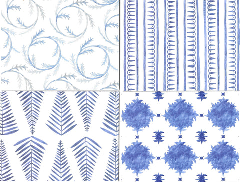 Note Cards - blue (set of 16)