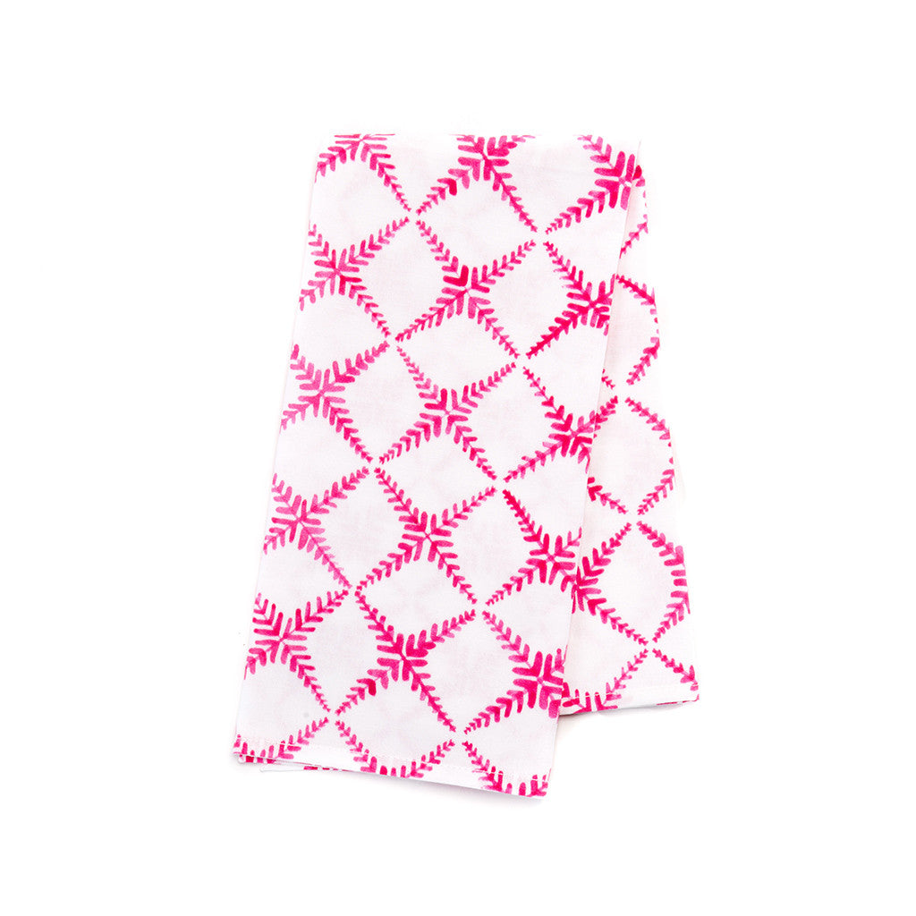 Crossed Branches in Pink Dinner Napkin